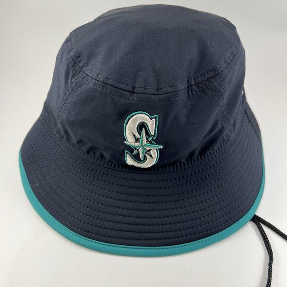 Seattle Mariners New Era Bucket Hat, Engineered For Players Navy Blue - Picture 2 of 7